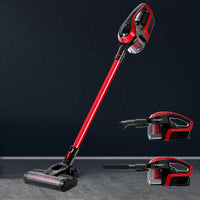 Devanti Cordless Stick Vacuum Cleaner - Black and Red Appliances Kings Warehouse 