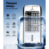 Devanti Evaporative Air Cooler Conditioner Portable 4L Cooling Fan Humidifier New Arrivals Kings Warehouse 