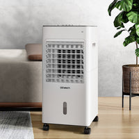 Devanti Evaporative Air Cooler Conditioner Portable 6L Cooling Fan Humidifier Air Conditioners Kings Warehouse 