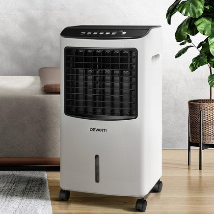 Devanti Evaporative Air Cooler Conditioner Portable 8L Cooling Fan Humidifier New Arrivals Kings Warehouse 