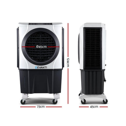 Devanti Evaporative Air Cooler Industrial Conditioner Commercial Fan Purifier Air Conditioners Kings Warehouse 