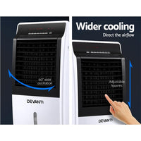 Devanti Evaporative Air Cooler Potable Fan Cooling Remote Control LED Display Kings Warehouse 