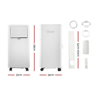 Devanti Portable Air Conditioner Cooling Mobile Fan Cooler Dehumidifier White 2000W New Arrivals Kings Warehouse 