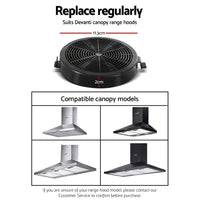 Devanti Pyramid Range Hood Rangehood Carbon Charcoal Filters Replacement For Ductless Ventless Kings Warehouse 