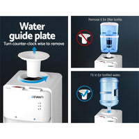 Devanti Water Cooler Dispenser Bottle Filter Purifier Hot Cold Taps Free Standing Office Kings Warehouse 