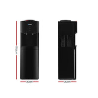 Devanti Water Cooler Dispenser Mains Bottle Stand Hot Cold Tap Office Black Kings Warehouse 
