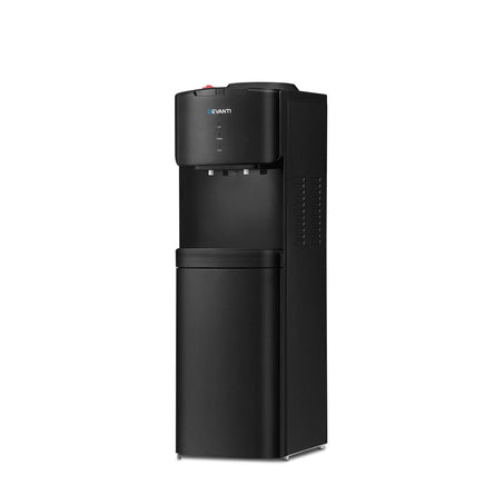 Devanti Water Cooler Dispenser Mains Bottle Stand Hot Cold Tap Office Black Kings Warehouse 