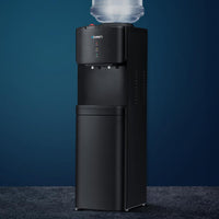 Devanti Water Cooler Dispenser Mains Bottle Stand Hot Cold Tap Office Black Kings Warehouse 