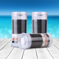 Devanti Water Cooler Dispenser Tap Water Filter Purifier 6-Stage Filtration Carbon Mineral Cartridge Pack of 3 Kings Warehouse 