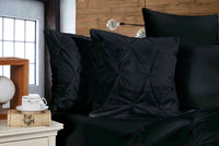 Diamond Pintuck Premium Ultra Soft Cushion Covers 2-Pack - Black Kings Warehouse 
