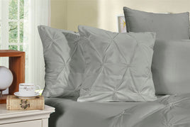 Diamond Pintuck Premium Ultra Soft Cushion Covers 2-Pack - Grey Kings Warehouse 