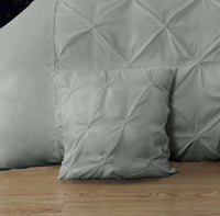 Diamond Pintuck Premium Ultra Soft Cushion Covers 2-Pack - Grey Kings Warehouse 
