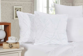 Diamond Pintuck Premium Ultra Soft Cushion Covers 2-Pack - White Kings Warehouse 
