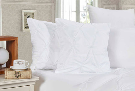 Diamond Pintuck Premium Ultra Soft Cushion Covers 2-Pack - White Kings Warehouse 