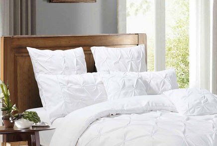Diamond Pintuck Premium Ultra Soft Standrad size Pillowcases 2-Pack - White Kings Warehouse 