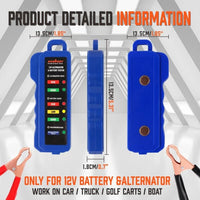 Digital 12V Alternator Battery Tester Car Load Tester Automotive Voltage Check Kings Warehouse 