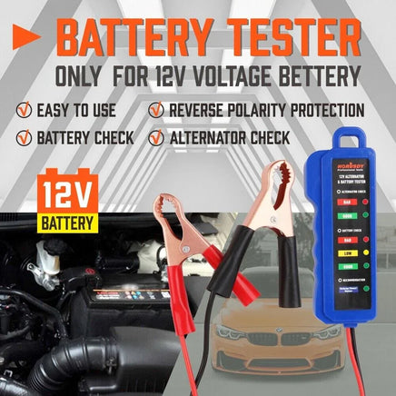 Digital 12V Alternator Battery Tester Car Load Tester Automotive Voltage Check Kings Warehouse 