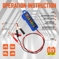 Digital 12V Alternator Battery Tester Car Load Tester Automotive Voltage Check Kings Warehouse 