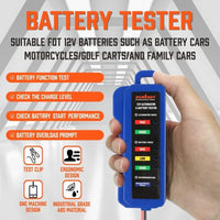 Digital 12V Alternator Battery Tester Car Load Tester Automotive Voltage Check Kings Warehouse 
