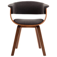 Dining Chair Grey Bent Wood and Fabric Kings Warehouse 