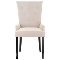 Dining Chair with Armrests Beige Fabric Dining Kings Warehouse 