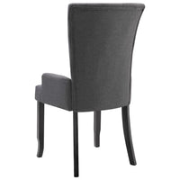 Dining Chair with Armrests Dark Grey Fabric Dining Kings Warehouse 