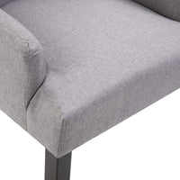 Dining Chair with Armrests Light Grey Fabric Kings Warehouse 