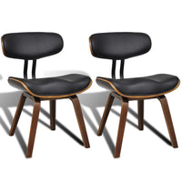 Dining Chairs 2 pcs Bent Wood and Faux Leather Kings Warehouse 