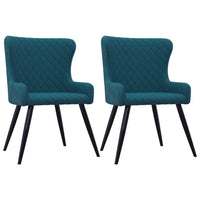 Dining Chairs 2 pcs Blue Velvet Kings Warehouse 