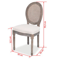 Dining Chairs 2 pcs Cream Fabric dining Kings Warehouse 