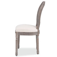 Dining Chairs 2 pcs Cream Fabric dining Kings Warehouse 