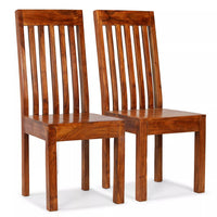 Dining Chairs 2 pcs Solid Wood with Sheesham Finish Modern Kings Warehouse 