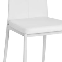 Dining Chairs 2 pcs White Faux Leather dining Kings Warehouse 