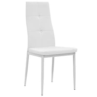 Dining Chairs 2 pcs White Faux Leather dining Kings Warehouse 
