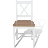 Dining Chairs 2 pcs White Pinewood Kings Warehouse 