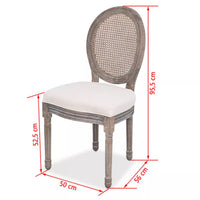 Dining Chairs 4 pcs Cream Fabric Kings Warehouse 