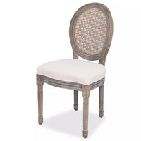 Dining Chairs 4 pcs Cream Fabric Kings Warehouse 