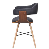 Dining Chairs 4 pcs Dark Grey Bent Wood and Fabric Kings Warehouse 