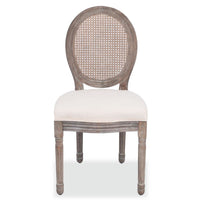 Dining Chairs 6 pcs Cream Fabric Kings Warehouse 