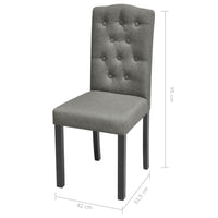 Dining Chairs 6 pcs Grey Fabric dining Kings Warehouse 