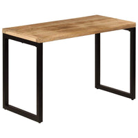 Dining Table 115x55x76 cm Solid Mango Wood and Steel Kings Warehouse 