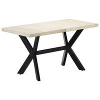 Dining Table 140x70x75 cm Solid Bleached Mango Wood Kings Warehouse 