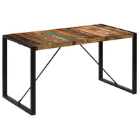 Dining Table 140x70x75 cm Solid Reclaimed Wood Kings Warehouse 