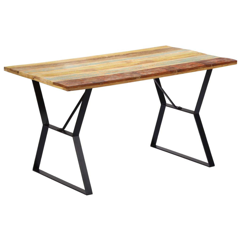 Dining Table 140x80x76 cm Solid Reclaimed Wood Kings Warehouse 