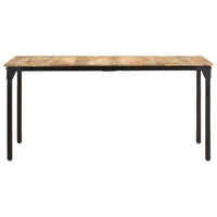 Dining Table 160x80x76 cm Rough Mango Wood dining Kings Warehouse 