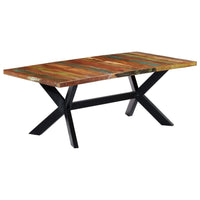 Dining Table 200x100x75 cm Solid Reclaimed Wood Kings Warehouse 