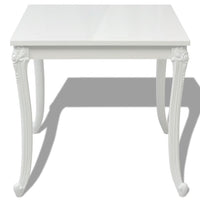 Dining Table 80x80x76 cm High Gloss White Kings Warehouse 