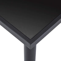Dining Table Black 180x90x75 cm Tempered Glass Kings Warehouse 