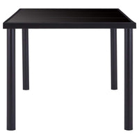 Dining Table Black 180x90x75 cm Tempered Glass Kings Warehouse 