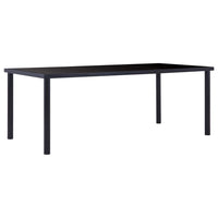 Dining Table Black 200x100x75 cm Tempered Glass Kings Warehouse 